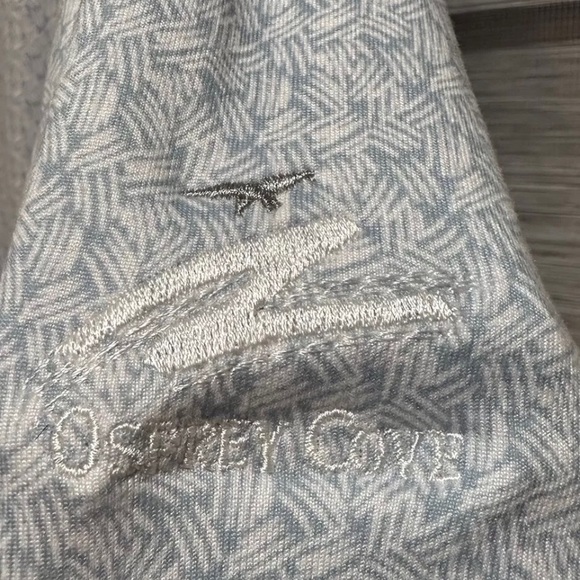 AndersonOrd Golf Polo Men's size Extra Large Blue with White Weave Pattern Shirt - Picture 3 of 5